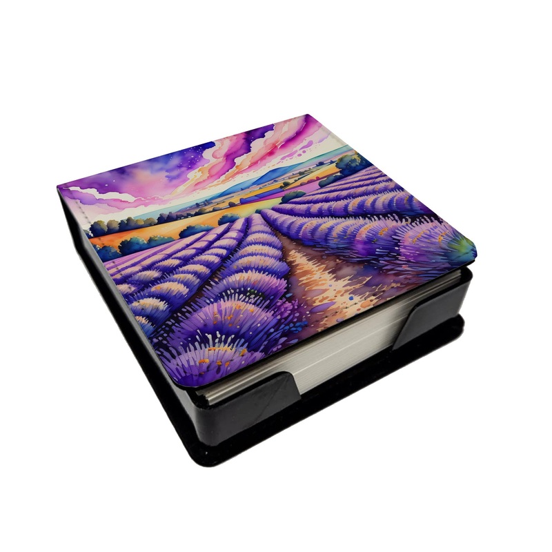 Colorful English Lavender PU Leather Note Paper Holder