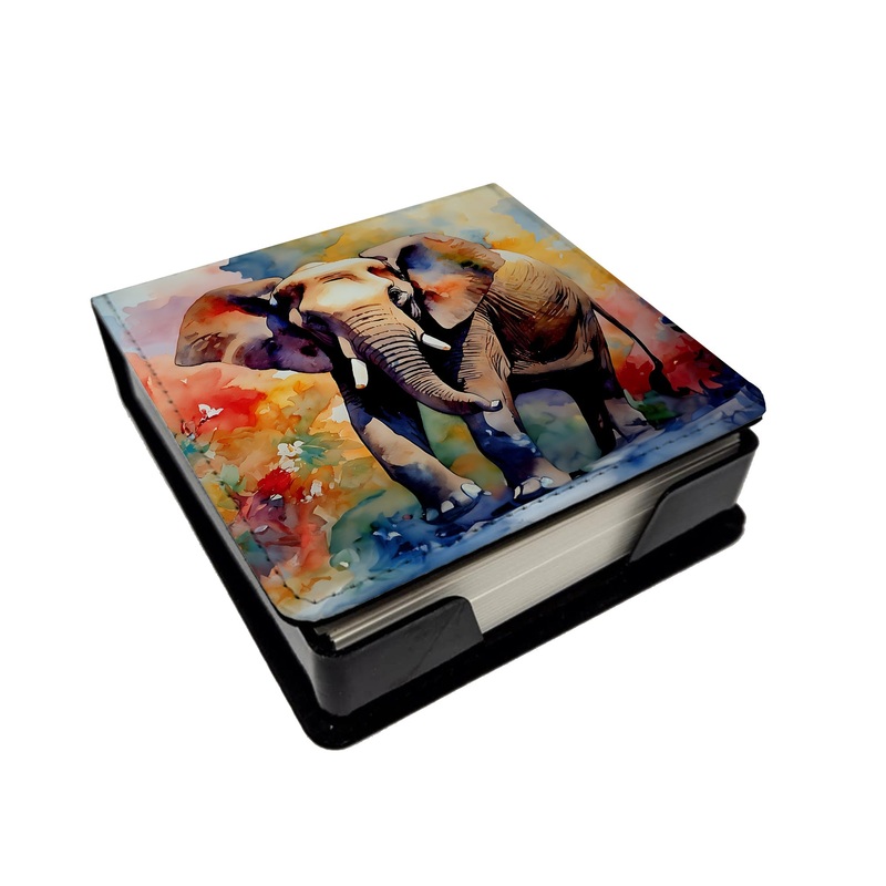 Elephant PU Leather Note Paper Holder