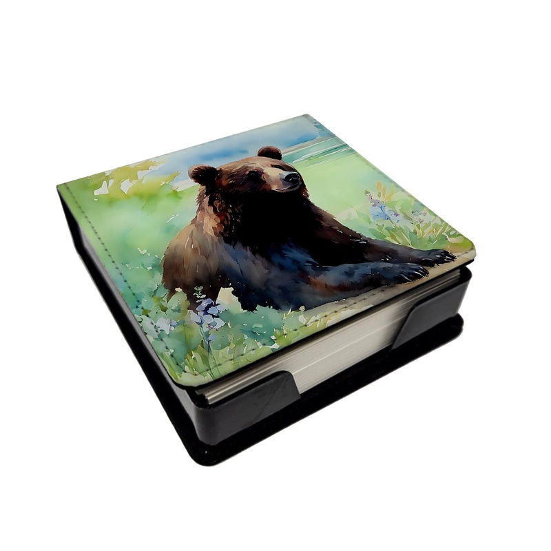 American Black Bear PU Leather Note Paper Holder