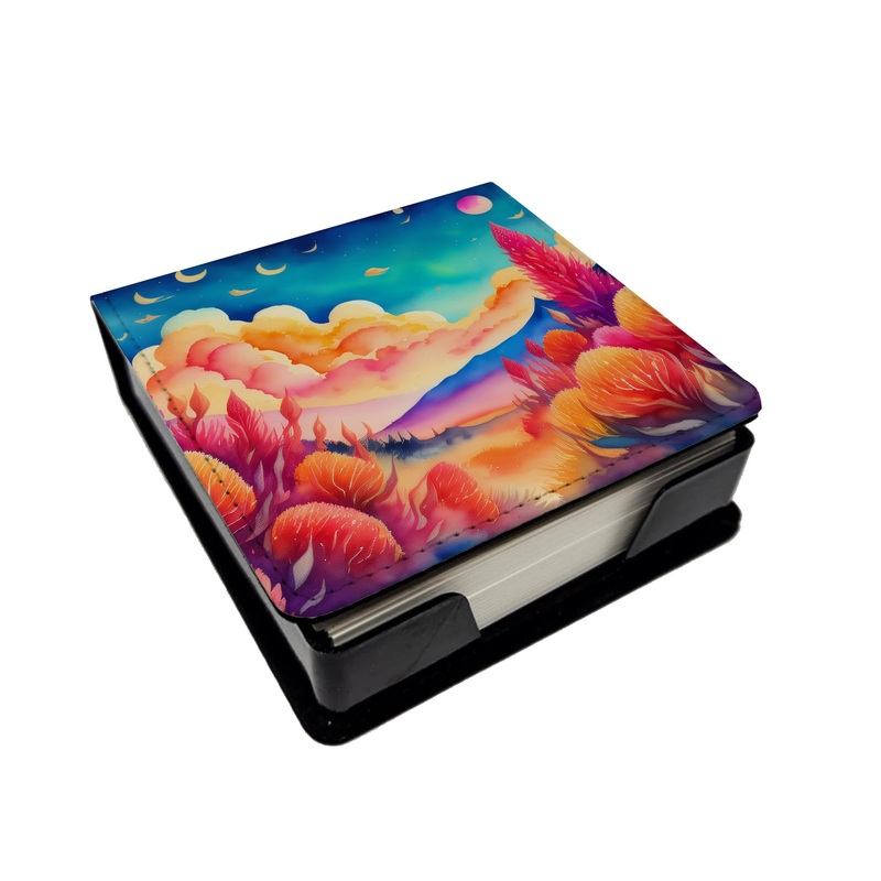 Celosia in Color PU Leather Note Paper Holder