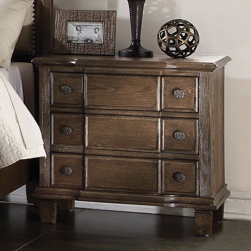 Baudouin Nightstand in Weathered Oak