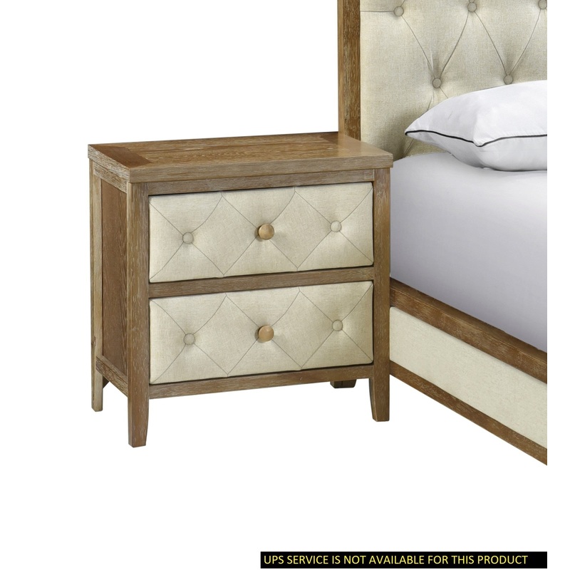 Beautiful Walnut Finish Nightstand 1pc Designed Drawers Fronts Modern Bedroom Furniture