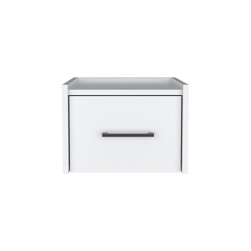 Floating Nightstand Calion, Bedroom, White