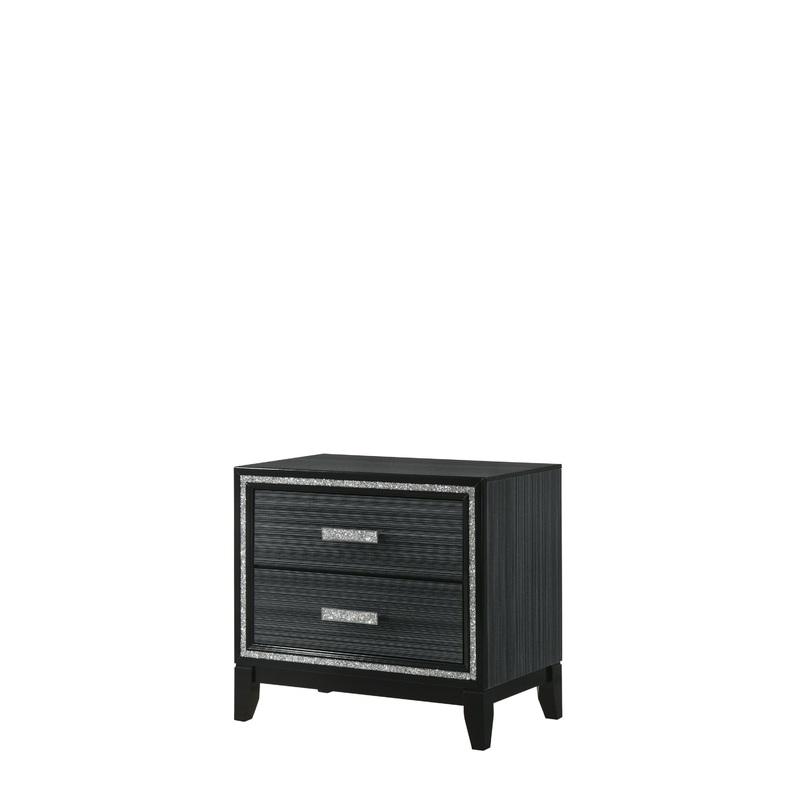 Haiden Nightstand, Weathered Black Finish