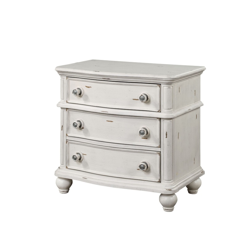 Jaqueline NIGHTSTAND Antique White Finish