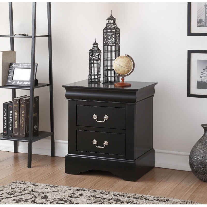 Louis Philippe III Nightstand in Black