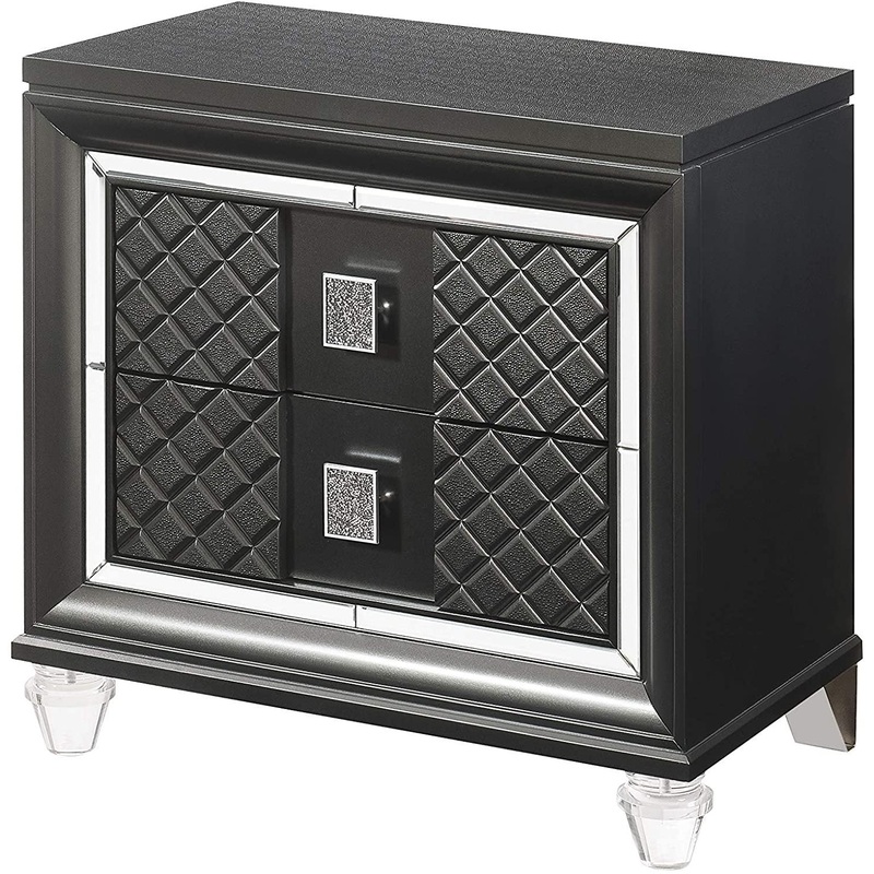 Sawyer Nightstand, Metallic Gray