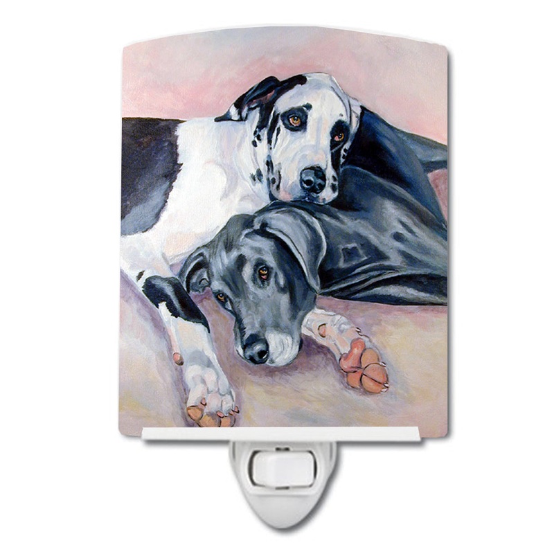 Black and Harlequin Great Dane Ceramic Night Light 7164CNL