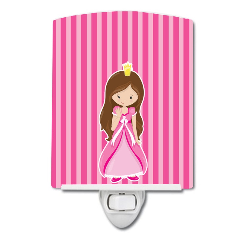 Brunette Girl Princess Ceramic Night Light BB8756CNL