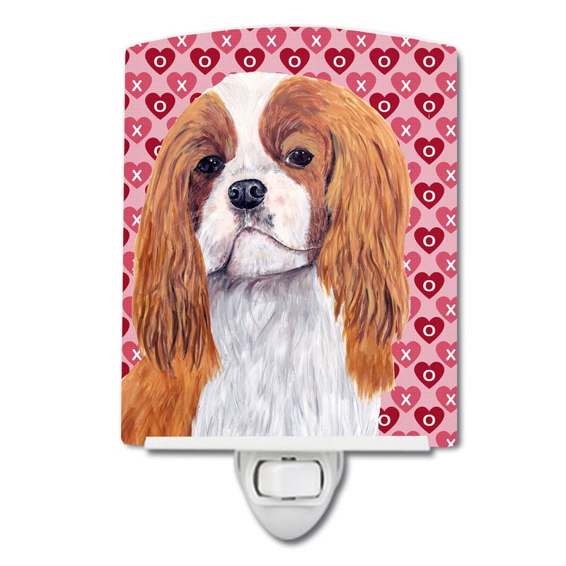 Cavalier Spaniel Hearts Love and Valentine's Day Portrait Ceramic Night Light SC9245CNL