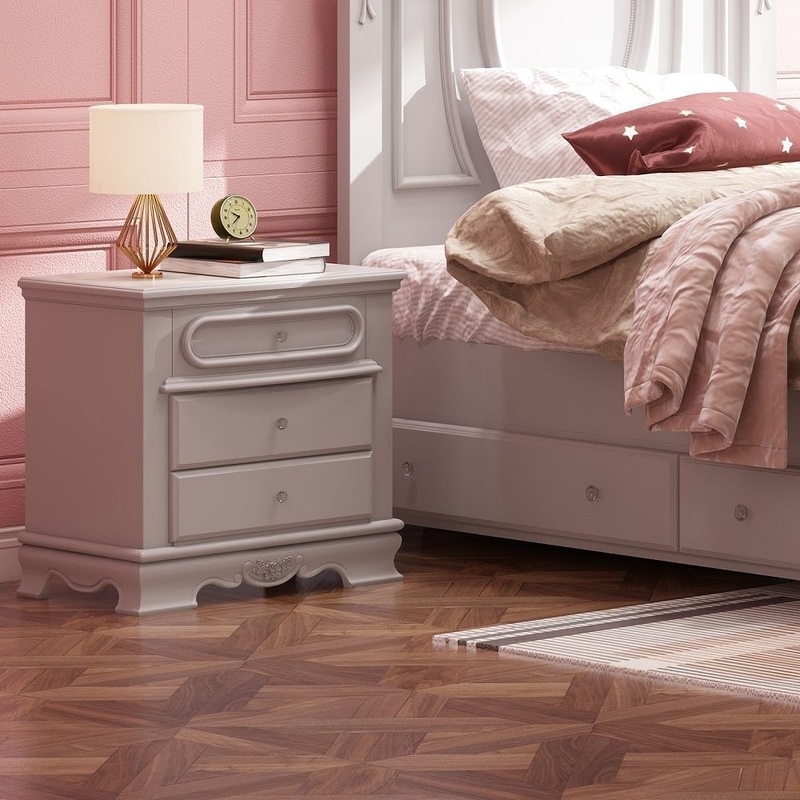 Flora Nightstand, White Finish