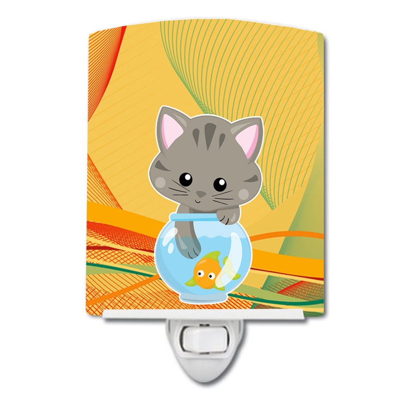 Kitten in the Fish Bowl Ceramic Night Light BB6879CNL