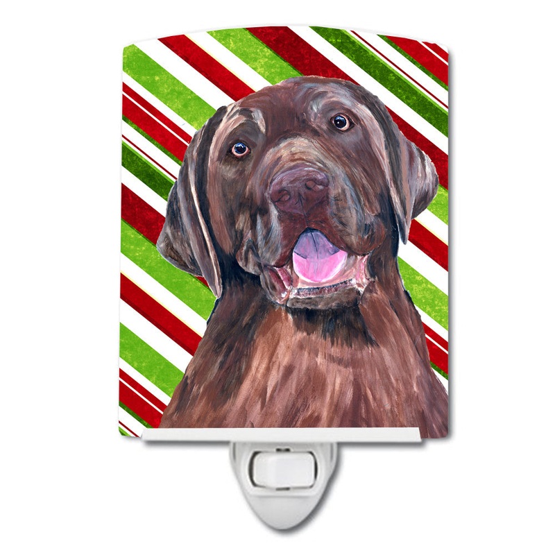 Labrador Candy Cane Holiday Christmas Ceramic Night Light SC9344CNL