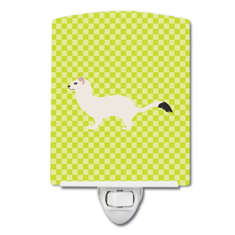 Stoat Short-tailed Weasel Green Ceramic Night Light BB7698CNL