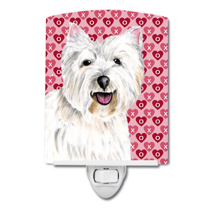 Westie Hearts Love and Valentine's Day Portrait Ceramic Night Light SC9269CNL