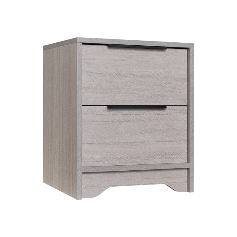 Wooden 2 drawers nightstand