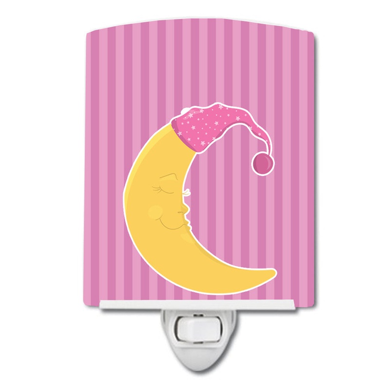 Baby Girl Moon Ceramic Night Light BB8623CNL