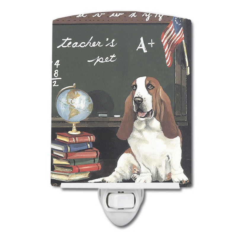Basset Hound Teacher's Pet Ceramic Night Light PPP3013CNL