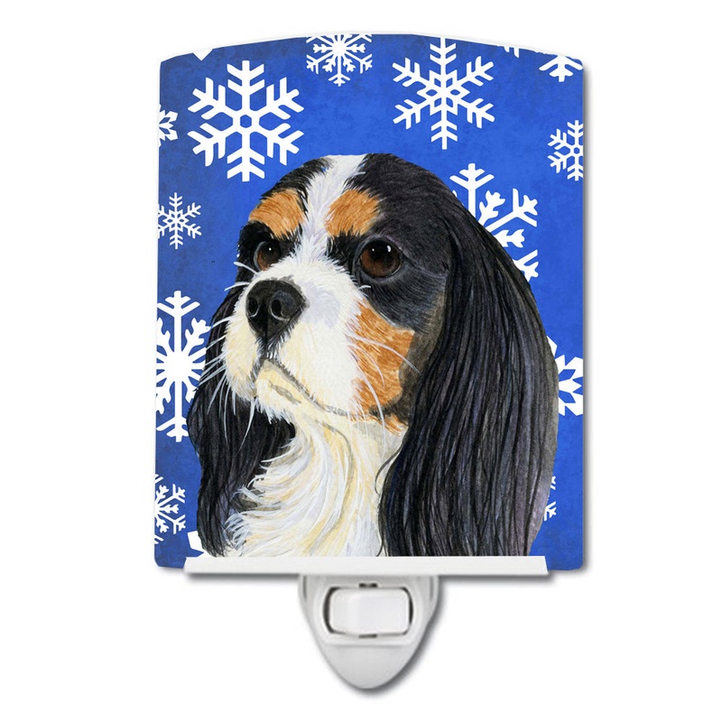 Cavalier Spaniel Winter Snowflakes Holiday Ceramic Night Light LH9279CNL