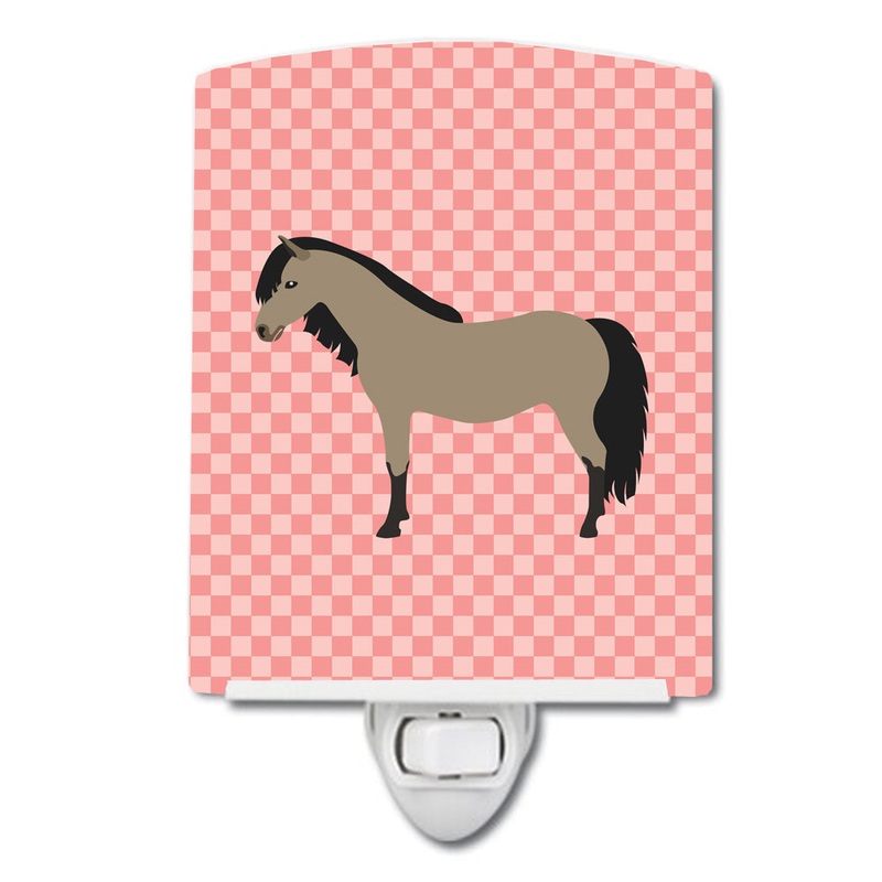 Welsh Pony Horse Pink Check Ceramic Night Light BB7910CNL