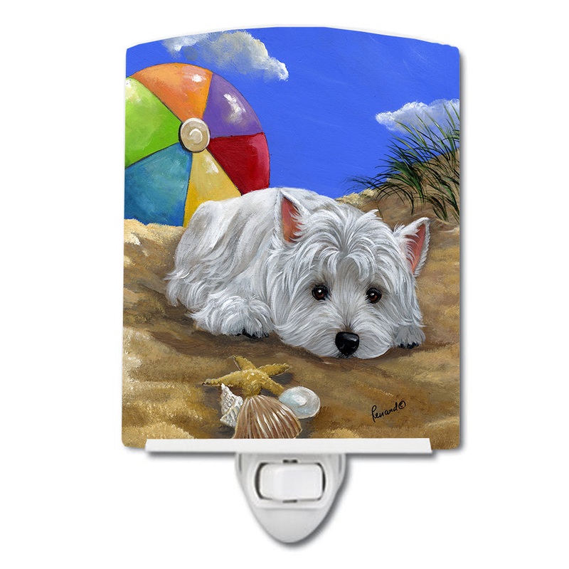 Westie Beach Baby Ceramic Night Light PPP3202CNL