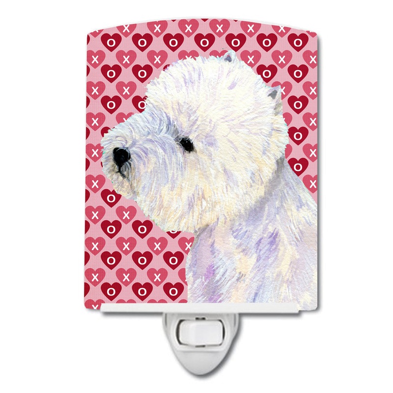 Westie Hearts Love and Valentine's Day Portrait Ceramic Night Light LH9135CNL