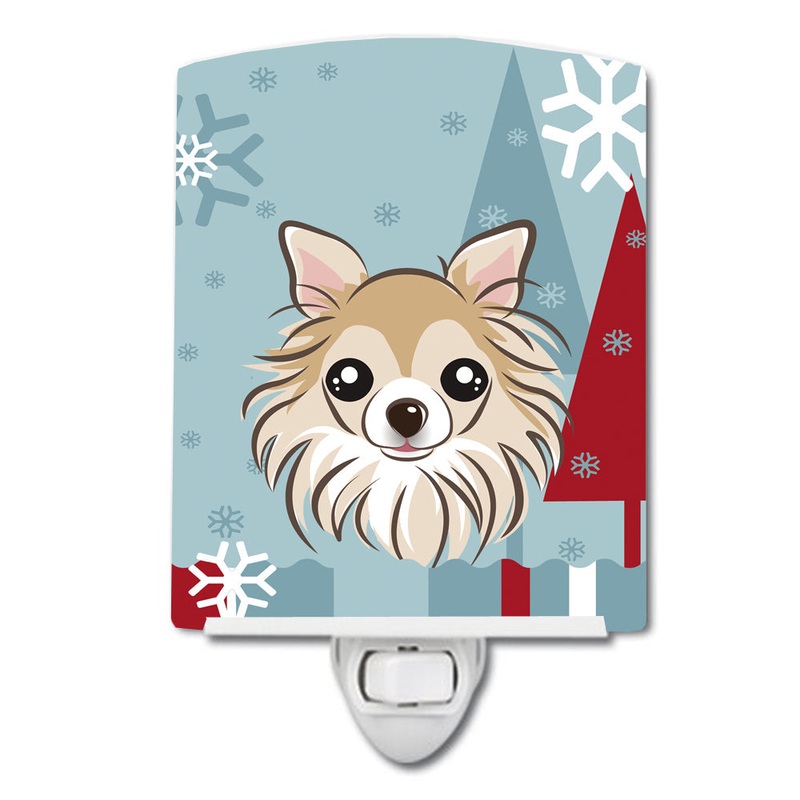 Winter Holiday Chihuahua Ceramic Night Light BB1747CNL