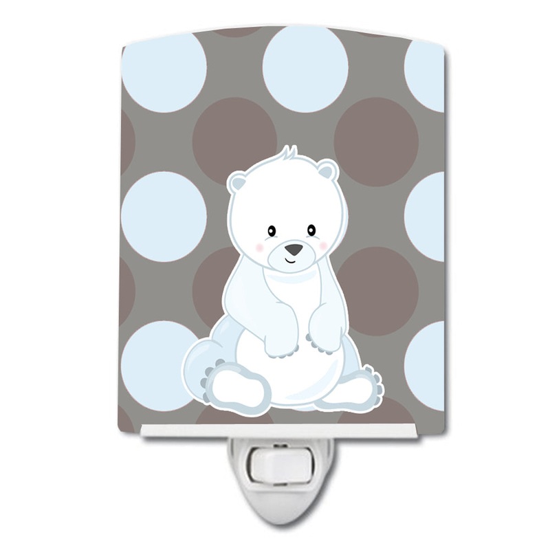 Bear on Polkadots Ceramic Night Light BB8601CNL