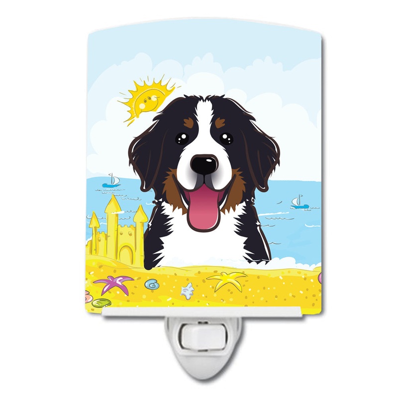 Bernese Mountain Dog Summer Beach Ceramic Night Light BB2105CNL
