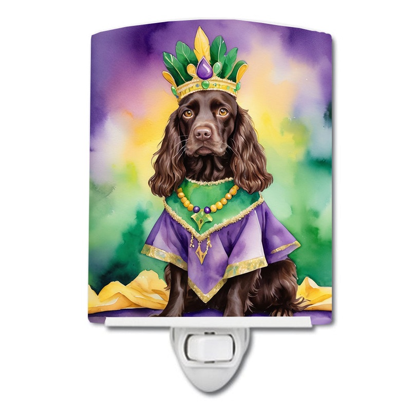 Boykin Spaniel King of Mardi Gras Ceramic Night Light