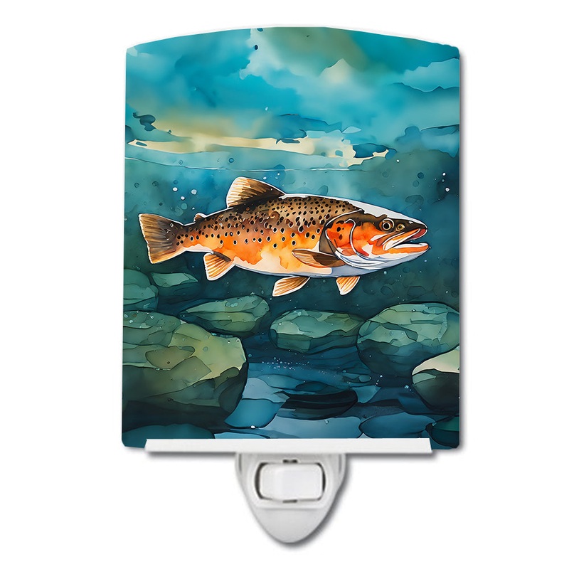 Brown Trout Ceramic Night Light