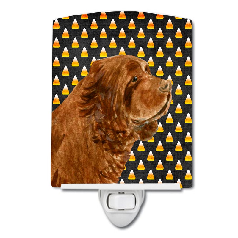 Sussex Spaniel Candy Corn Halloween Portrait Ceramic Night Light SS4303CNL