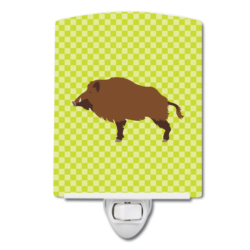 Wild Boar Pig Green Ceramic Night Light BB7762CNL