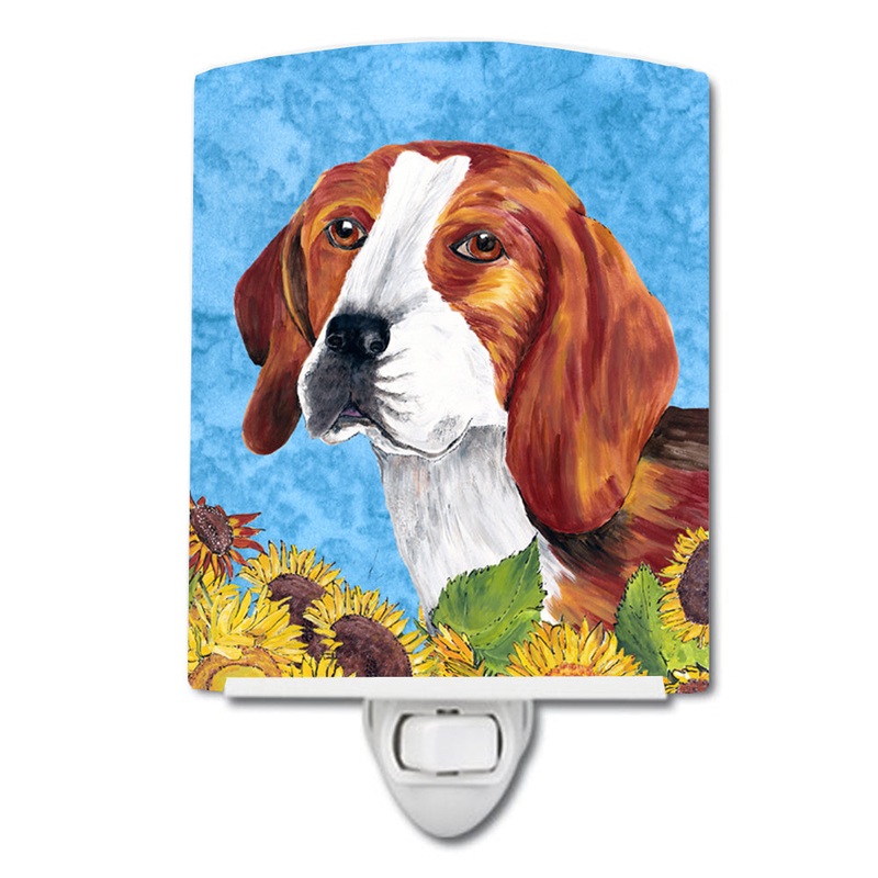 Beagle in Summer Flowers Ceramic Night Light SC9067CNL