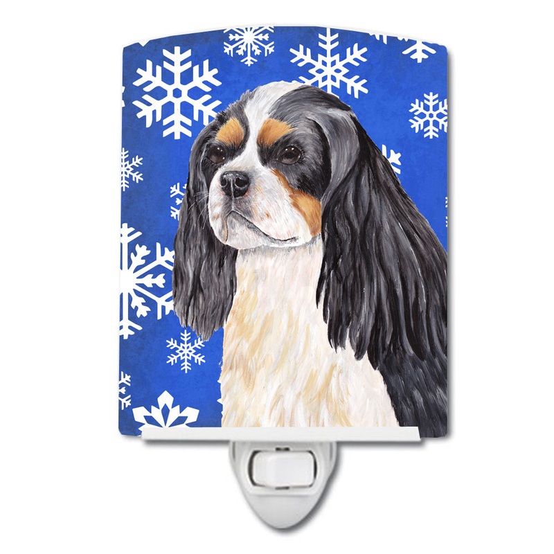 Cavalier Spaniel Winter Snowflakes Holiday Ceramic Night Light SC9391CNL