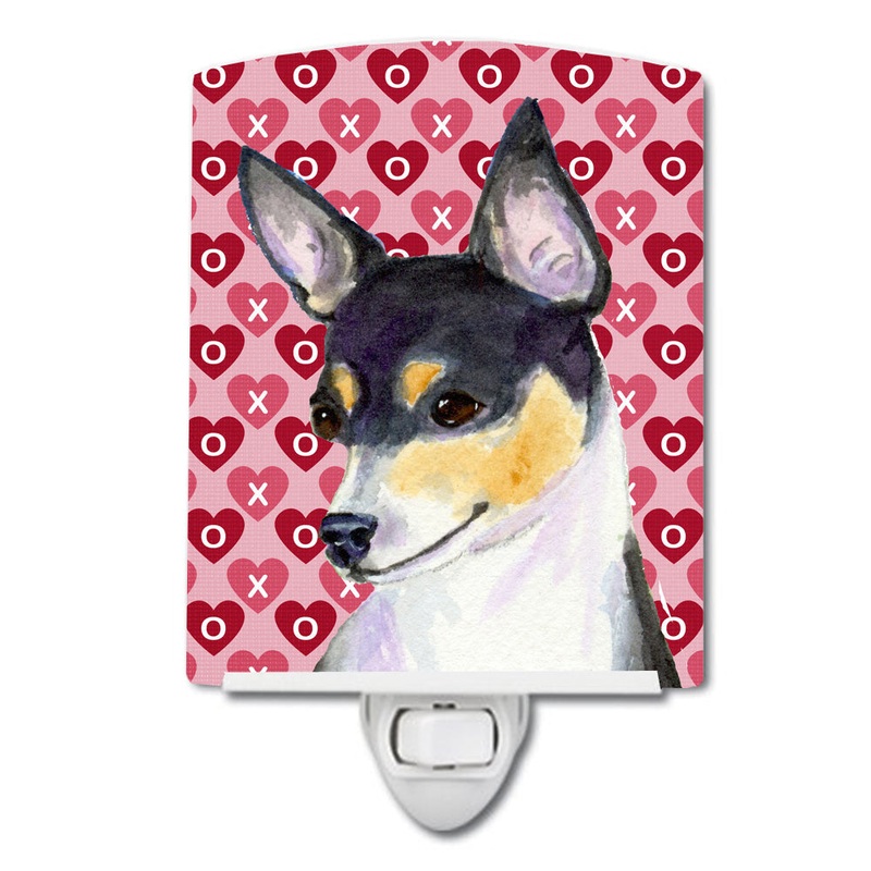 Chihuahua Hearts Love and Valentine's Day Portrait Ceramic Night Light SS4518CNL