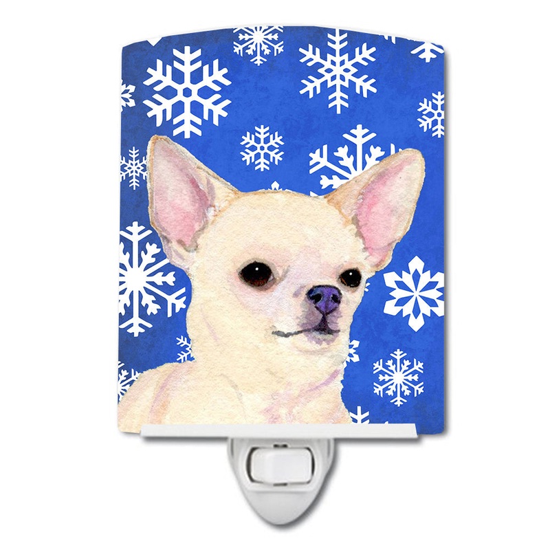Chihuahua Winter Snowflakes Holiday Ceramic Night Light SS4610CNL
