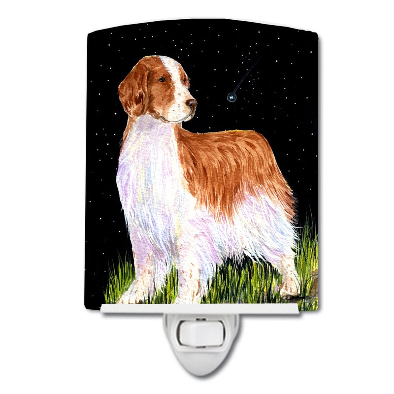 Starry Night Welsh Springer Spaniel Ceramic Night Light SS8482CNL