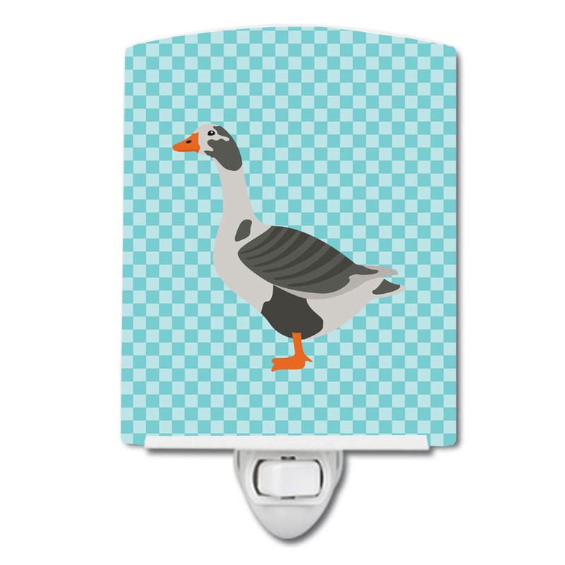 West of England Goose Blue Check Ceramic Night Light BB8069CNL