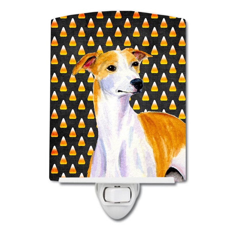 Whippet Candy Corn Halloween Portrait Ceramic Night Light LH9069CNL