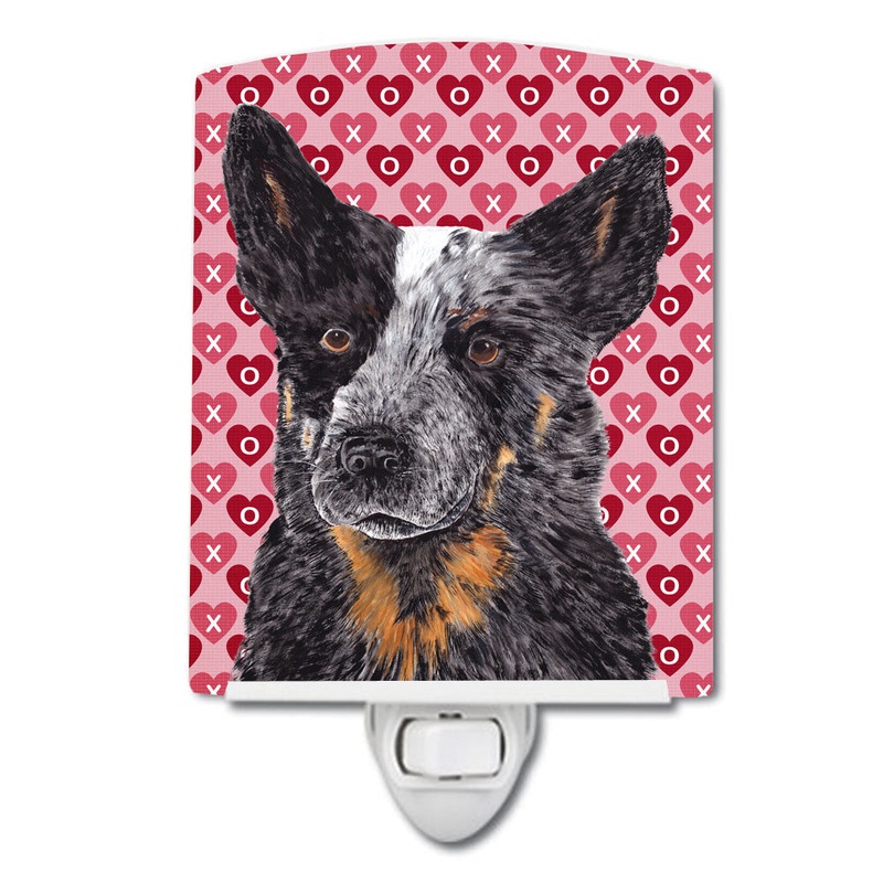 Australian Cattle Dog Hearts Love Valentine's Day Ceramic Night Light SC9243CNL