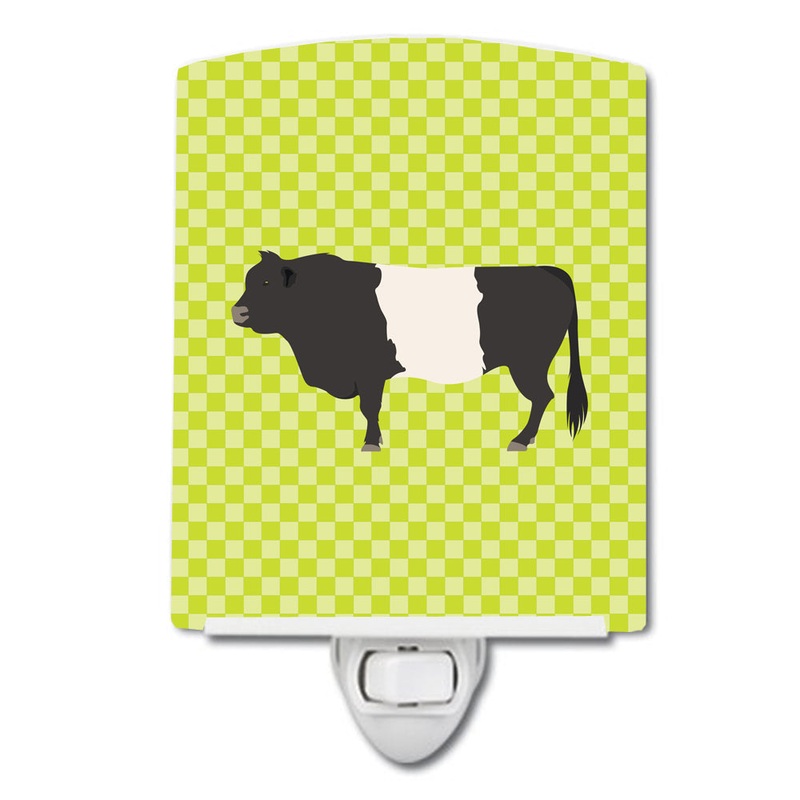 Belted Galloway Cow Green Ceramic Night Light BB7657CNL
