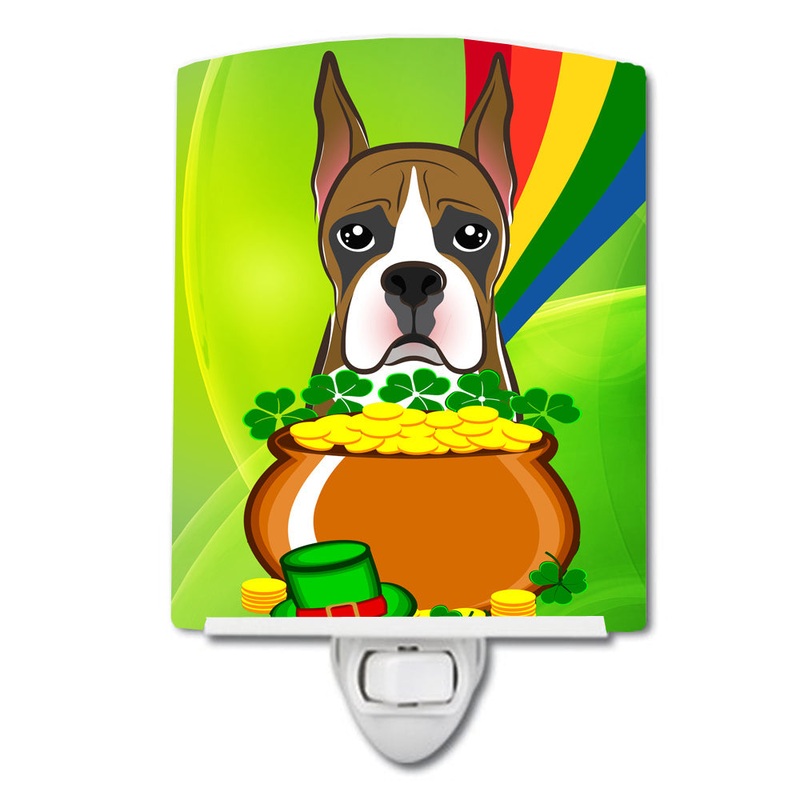Boxer St. Patrick's Day Ceramic Night Light BB1967CNL