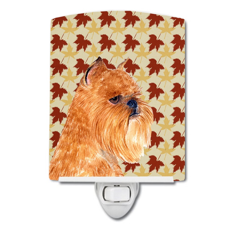 Brussels Griffon Fall Leaves Portrait Ceramic Night Light SS4362CNL