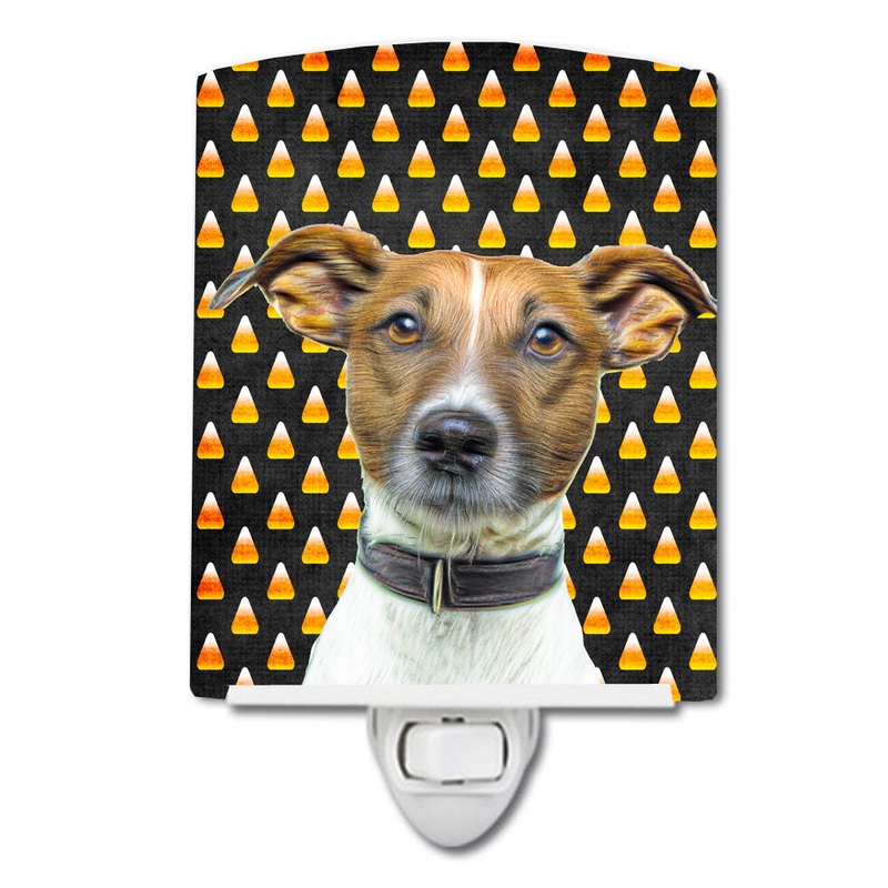 Candy Corn Halloween Jack Russell Terrier Ceramic Night Light KJ1211CNL