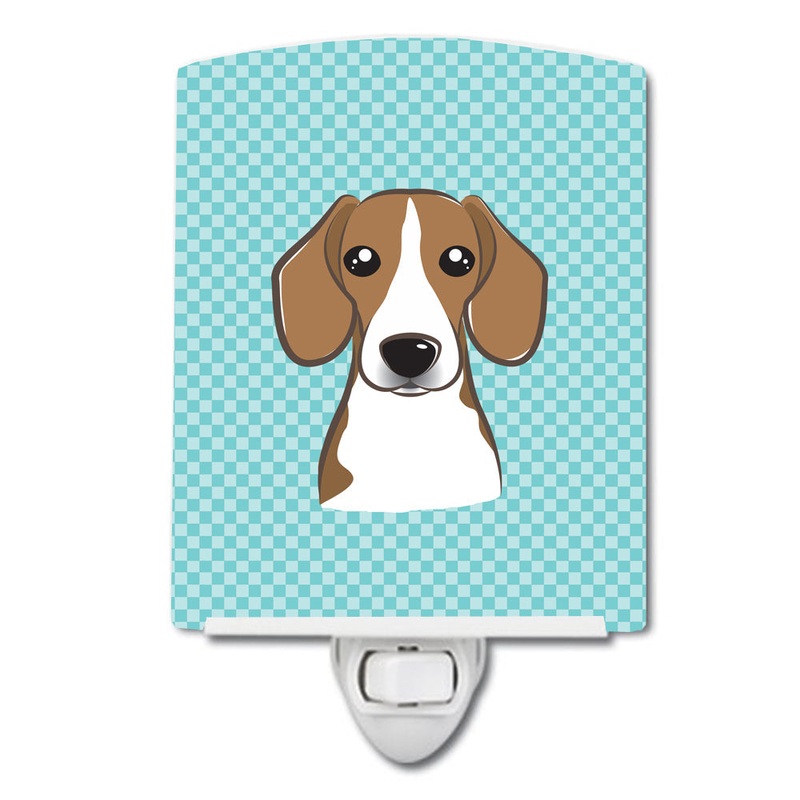 Checkerboard Blue Beagle Ceramic Night Light BB1177CNL