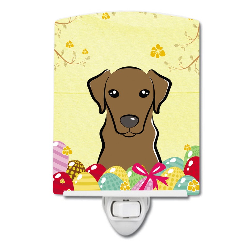 Chocolate Labrador Easter Egg Hunt Ceramic Night Light BB1916CNL