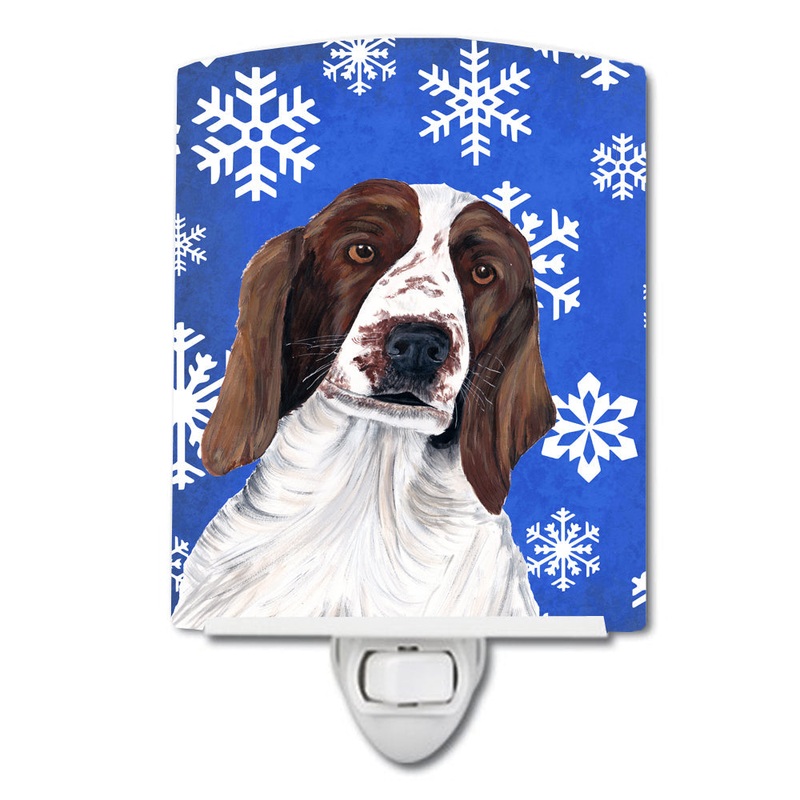 Welsh Springer Spaniel Winter Snowflakes Holiday Ceramic Night Light SC9380CNL