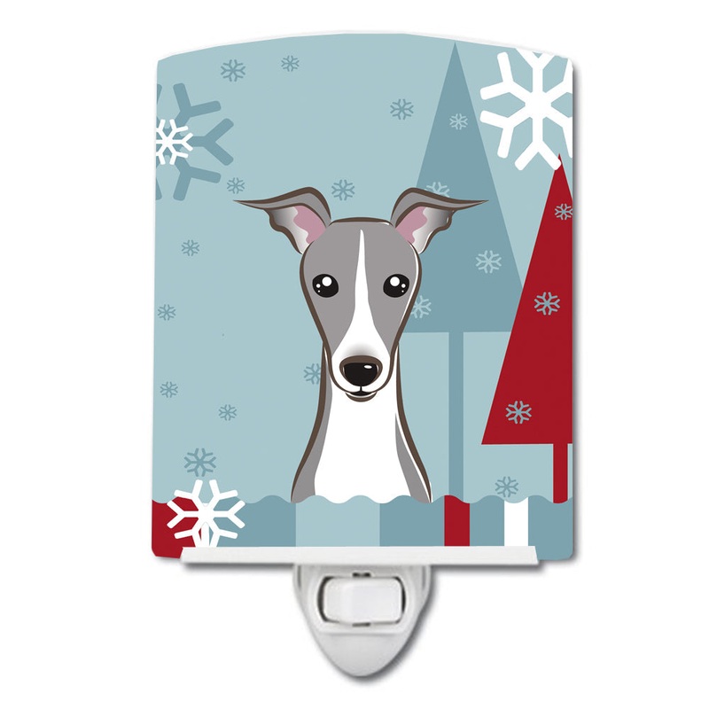 Winter Holiday Italian Greyhound Ceramic Night Light BB1732CNL