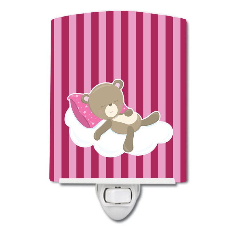 Baby Girl Bear on Cloud Ceramic Night Light BB8621CNL